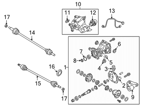 Axle & Differential - Rear Shaft Assembly-Drive Rr Diagram for 49601R5000