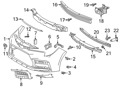 Bumper & Components - Front Side Retainer Diagram for 5211602460