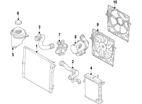 2009 BMW X6 Radiator & Components Fan Housing Diagram for 17428618241