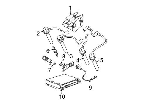 2007 Mini Cooper Ignition System Spark Plug, High Power Diagram for 12129071003