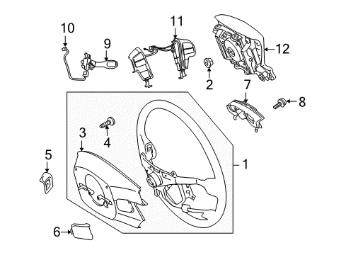 2009 Toyota Land Cruiser Steering Column & Wheel, Steering Gear & Linkage Steering Wheel Diagram for 4510060610C0