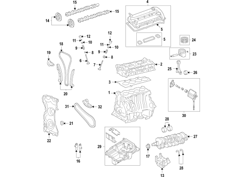 2021 Lincoln Corsair Engine Parts, Mounts, Cylinder Head & Valves, Camshaft & Timing, Variable Valve Timing, Oil Cooler, Oil Pan, Oil Pump, Balance Shafts, Crankshaft & Bearings, Pistons, Rings & Bearings SPROCKET - CAMSHAFT Diagram for LX6Z6256A