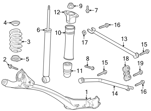 Rear Suspension Lower Insulator Diagram for 42694637