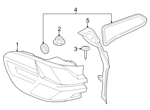 Tail Lamps Set Of Seals/Gaskets, Left Diagram for 63219477991
