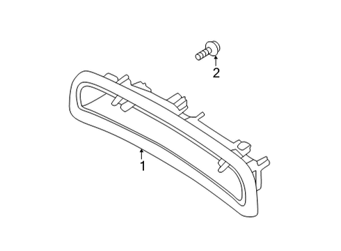 High Mount Lamps LAMP ASY - REAR - HIGH MOUNTED Diagram for M2DZ13A613A
