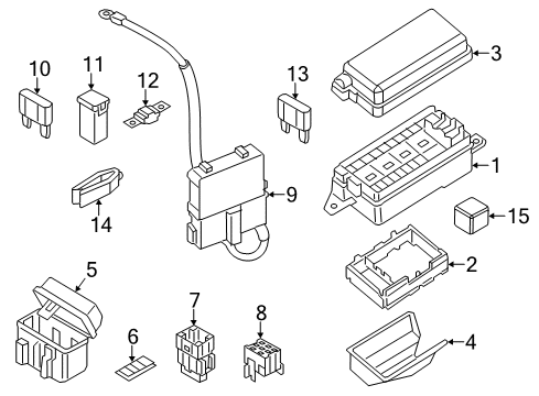 2011 Mini Cooper Countryman Fuse & Relay Relay, Change-Over Contact, Black Diagram for 61361472984
