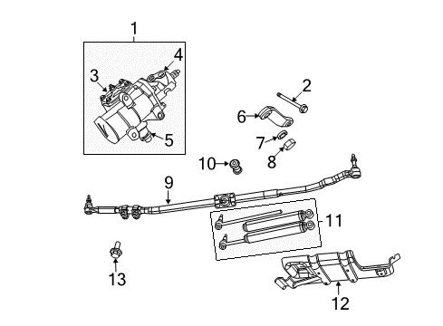 2008 Dodge Ram 3500 P/S Pump & Hoses, Steering Gear & Linkage BUSHING-Steering Gear Diagram for 52113031AD