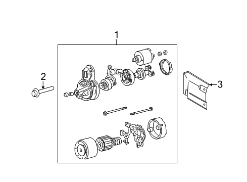2007 Hyundai Tucson Starter Cover-Starter Diagram for 3611037150