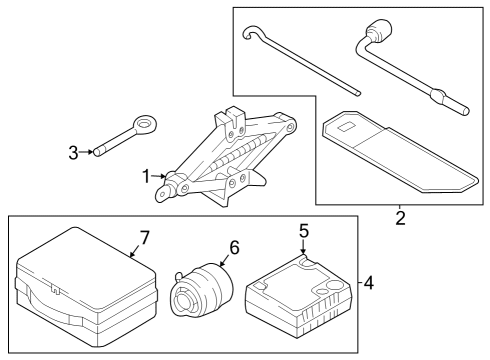 Jack & Components TOOL SET-OVM Diagram for 09130CW000