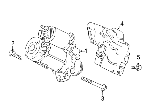 2019 Cadillac CT6 Starter Starter Diagram for 12686235