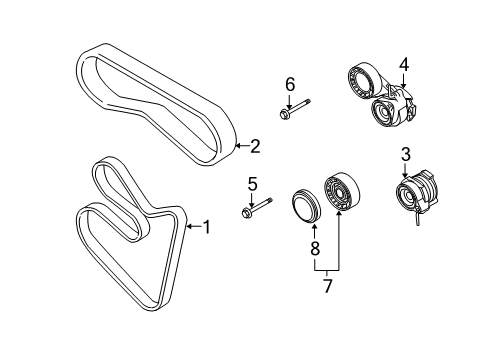 2005 BMW X5 Belts & Pulleys Hex Bolt Diagram for 07119905641