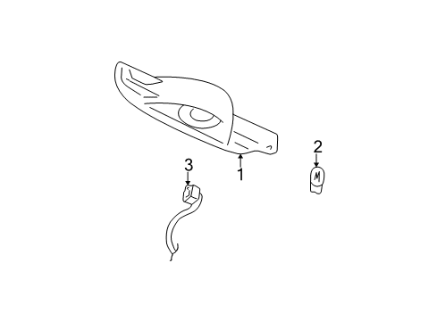 2000 Dodge Neon Bulbs Lamp-High Mounted Stop Diagram for 5288534AD