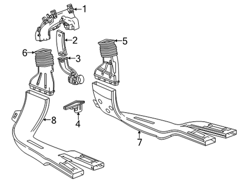Ducts Rear Duct Diagram for 60003706