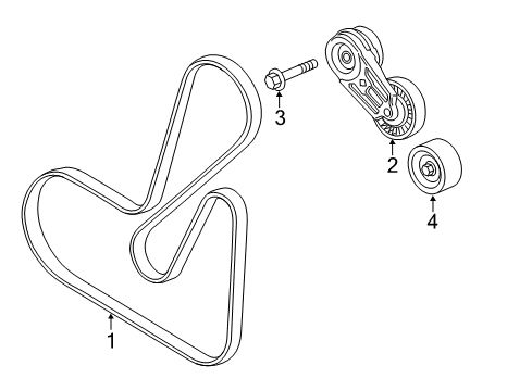 2012 Chevrolet Captiva Sport Belts & Pulleys Serpentine Belt Diagram for 12653318