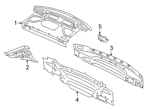 2017 Lincoln Continental Rear Body Inner Panel Diagram for GD9Z5440320A