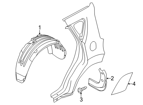 2017 Kia Soul Exterior Trim - Quarter Panel Film-Anti Chippg LH Diagram for 84116B2000