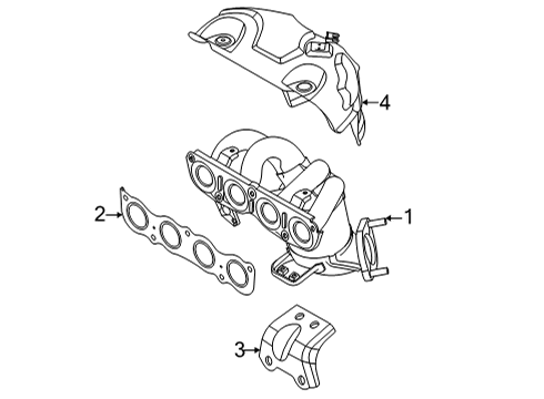 2021 Hyundai Elantra Exhaust Manifold Manifold Assembly-Exhaust Diagram for 285102JCC0