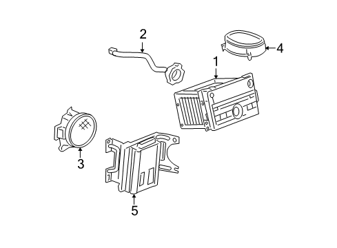 2009 Saturn Aura Sound System Package Tray Speaker Diagram for 20939209