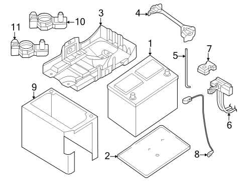 2022 Nissan Frontier Battery CABLE ASSY-BATTERY EARTH Diagram for 240809BU0A