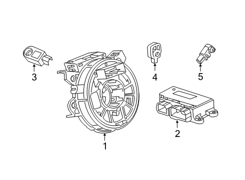 Air Bag Components Front Sensor Diagram for 13525285