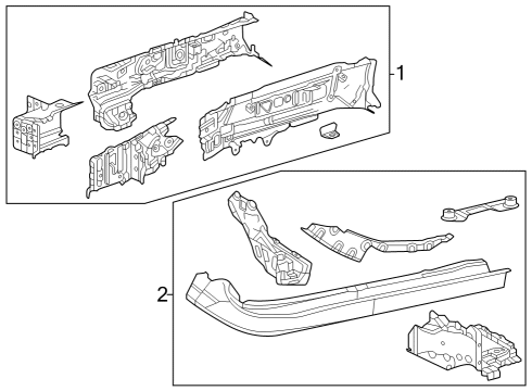 2011 Ford E-150 Structural Components & Rails MEMBER SUB-ASSY, FR Diagram for 57102F6900