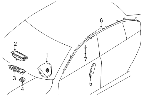 2020 BMW M760i xDrive Air Bag Components CONTROL UNIT AIRBAG Diagram for 65779890598
