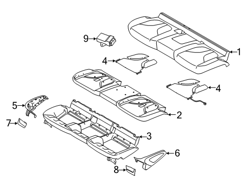 2017 Lincoln MKC Heated Seats Seat Cushion Heater Diagram for EJ7Z14D696M