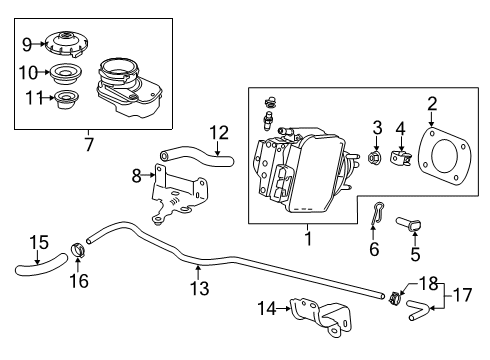 2022 Honda Accord Hydraulic System Cap, Reserve Tank Diagram for 46662SLEJ01