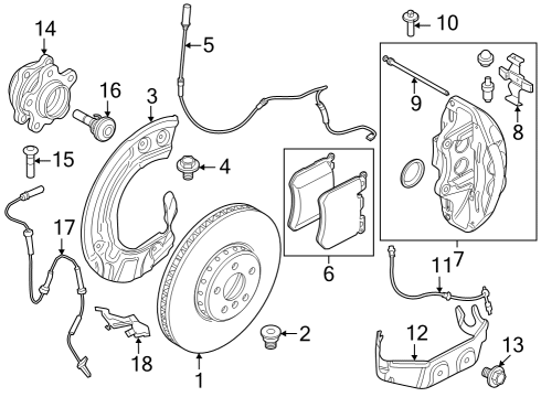 Anti-Lock Brakes CALIPER HOUSING LEFT Diagram for 34116891275