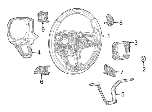 Steering Column, Steering Wheel & Trim, Shaft & Internal Components OUTER END Diagram for 68543865AA