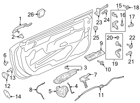 Lock & Hardware Side Panel Bolt Diagram for W505425S437