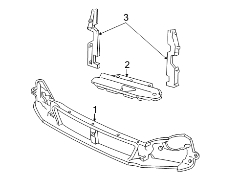2006 Mercury Monterey Front Panel Upper Deflector Diagram for 3F2Z19E525AA