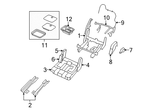 2015 Dodge Journey Tracks & Components Base-Seat Diagram for 68044739AA