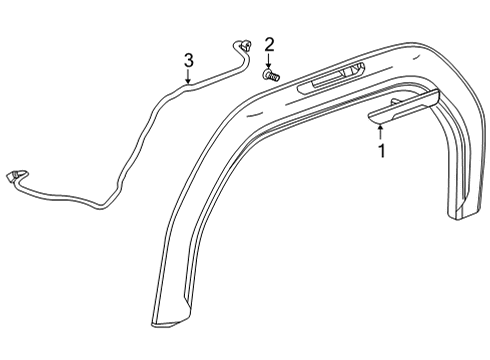 2021 GMC Sierra 3500 HD Side Marker Lamps Harness Diagram for 84524303