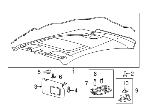 2013 Ford Fiesta Bulbs Cargo Lamp Diagram for E6RY13776A