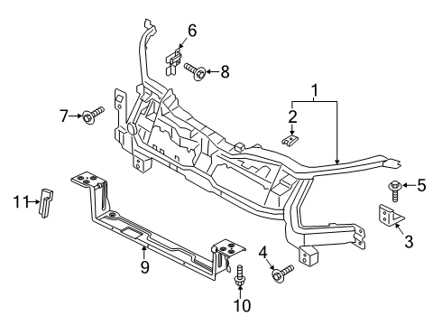 Controls - Instruments & Gauges Upper Bracket Diagram for CK4Z16C198A