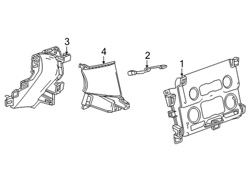Cluster & Switches, Instrument Panel Lower Panel Diagram for 84312137