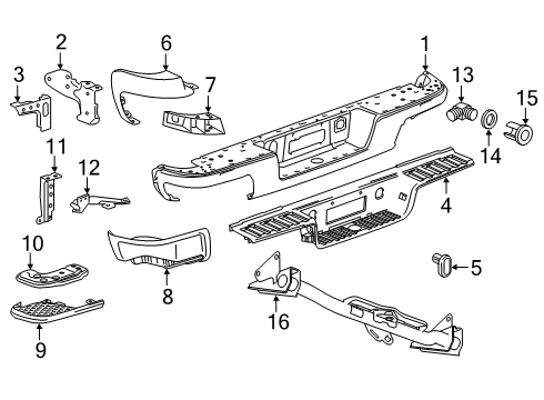 2020 GMC Canyon Parking Aid BAR-RR BPR IMP Diagram for 84568267