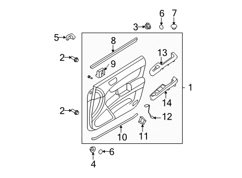 2007 Hyundai Sonata Bulbs Power Window Main Switch Assembly Diagram for 935703K010QS