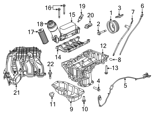 2017 Dodge Charger Powertrain Control Engine Controller Module Diagram for 68243308AB