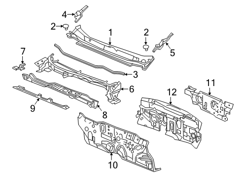 2020 Honda CR-V Cowl INSULATOR, DASHBOARD Diagram for 74260TLAA20
