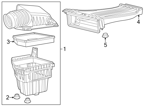 2017 Chrysler Pacifica Air Intake Air Cleaner Duct Diagram for 68235293AF