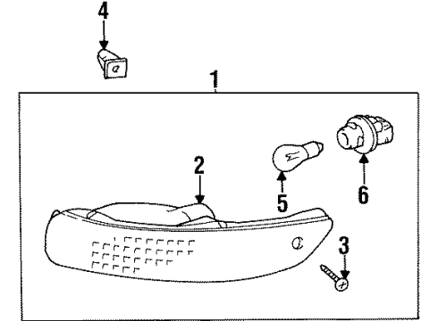 1994 Toyota Corolla Signal Lamps Socket Diagram for 8194502020