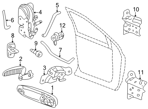 2004 Dodge Ram 1500 Door - Lock & Hardware TRAMSMTR-KEYLESS Entry Diagram for 4686481AF