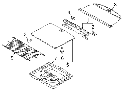2017 Kia Sportage Interior Trim - Rear Body Cover-Striker Diagram for 85775D9000WK