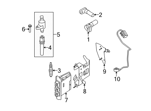 2008 Ford E-150 Powertrain Control Spark Plug Diagram for AGSF32PM
