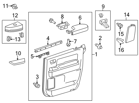 2020 Toyota Tundra Front Door Armrest Diagram for 742600C100C0
