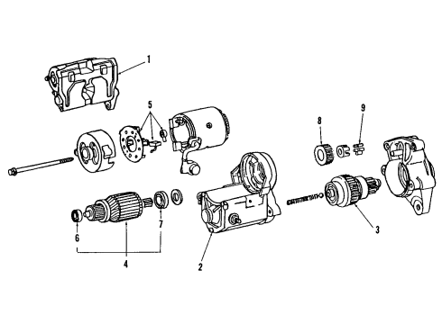 1984 Toyota Cressida Starter Starter Diagram for 281004505084