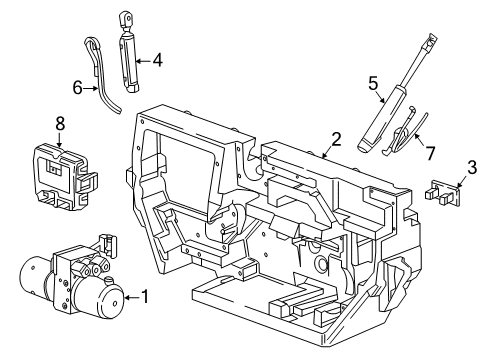 2018 Chevrolet Camaro Motor & Components Hose Diagram for 84078055