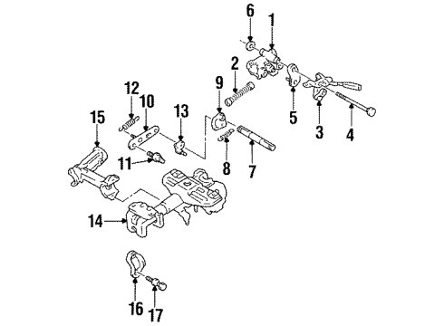 1996 Toyota Land Cruiser Housing & Components Tube Sub-Assy, Steering Column Diagram for 4520560140